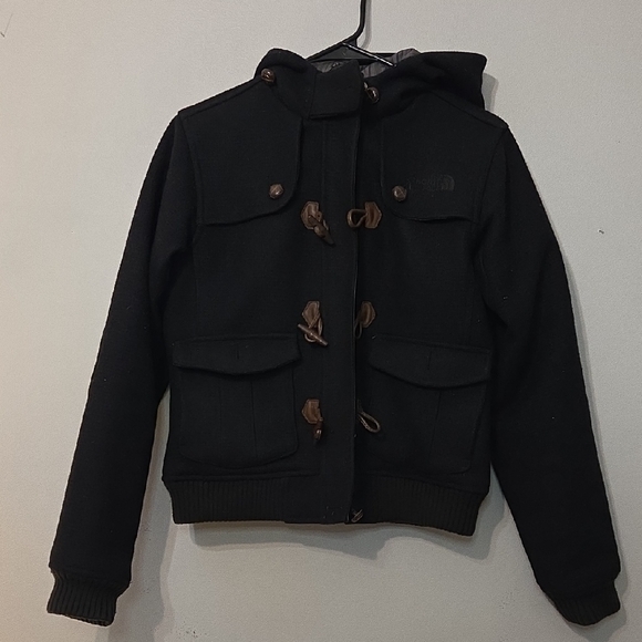 The North Face Jackets & Blazers - THE NORTH FACE @ WOOL DUFFLE PARKA HOODED BOMBER ZIP BLACK S